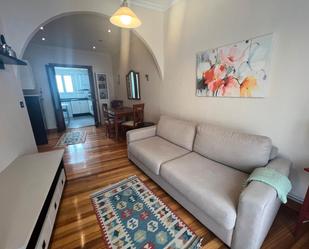 Living room of Flat to rent in Gijón   with Heating, Parquet flooring and Furnished