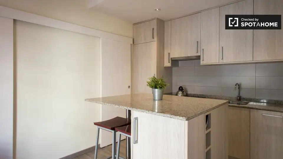 Cocina de Piso de alquiler en Barcelona con Aire acondicionado, Calefacción y Amueblado