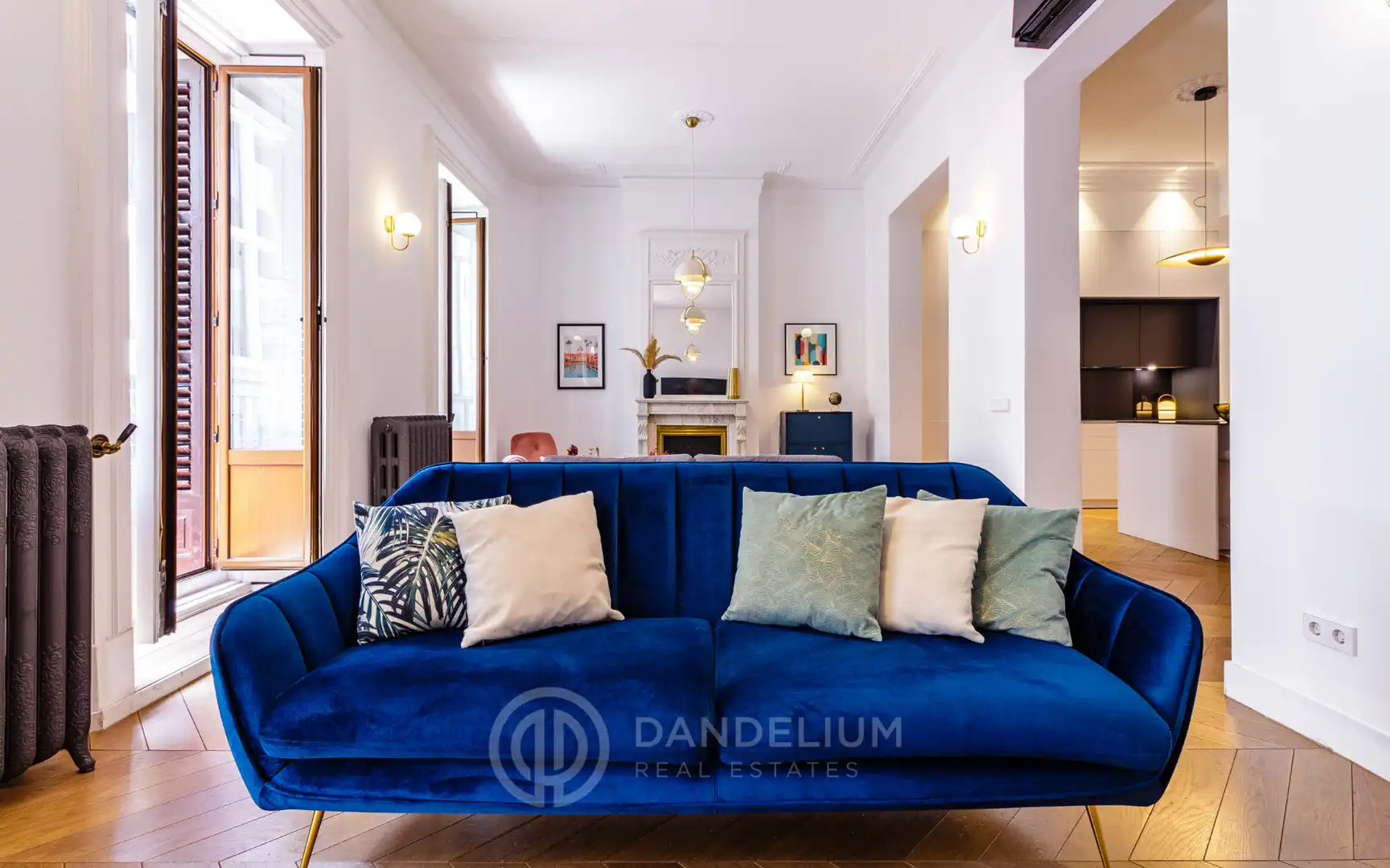 Sala de estar de Piso de alquiler en Madrid con Aire acondicionado, Calefacción y Parquet
