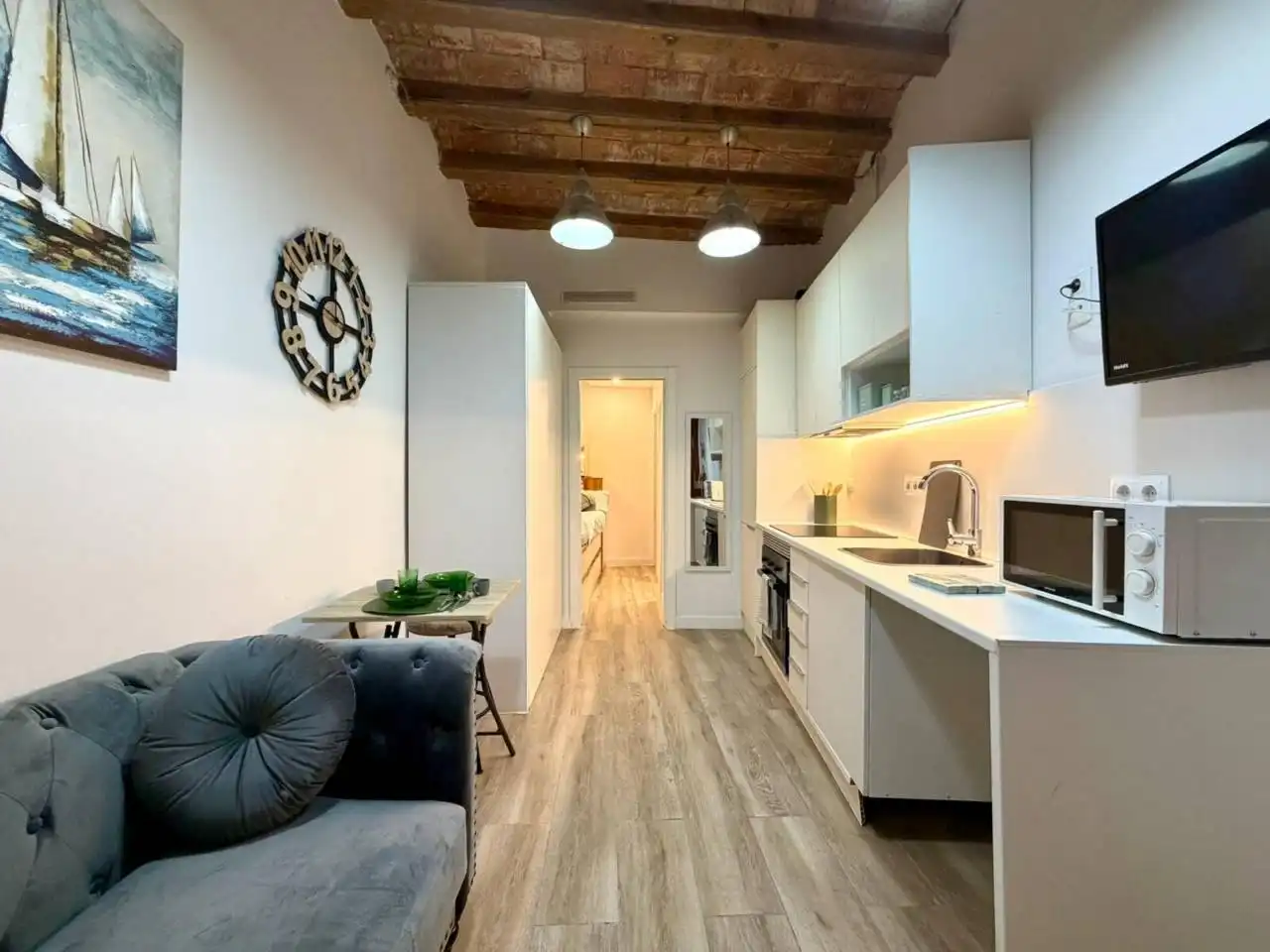 Kitchen of Flat for rent in Barcelona  with Air Conditioner, Heating and Parquet flooring