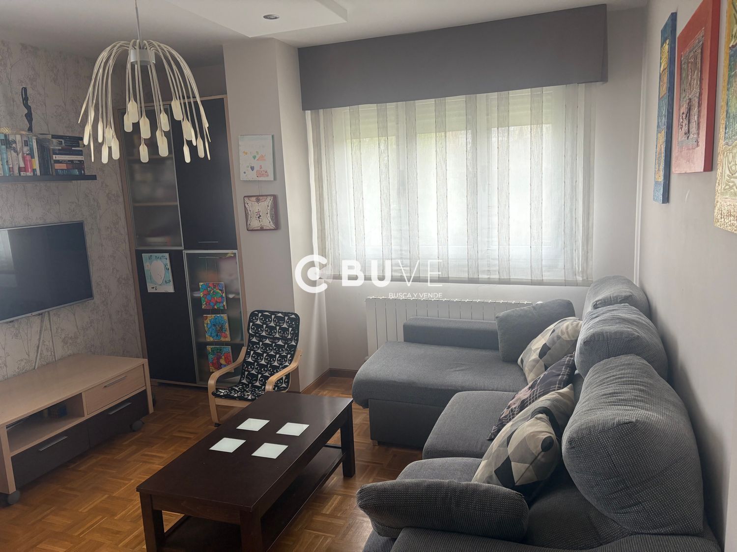 Living room of Flat for sale in Avilés  with Heating, Storage room and Furnished