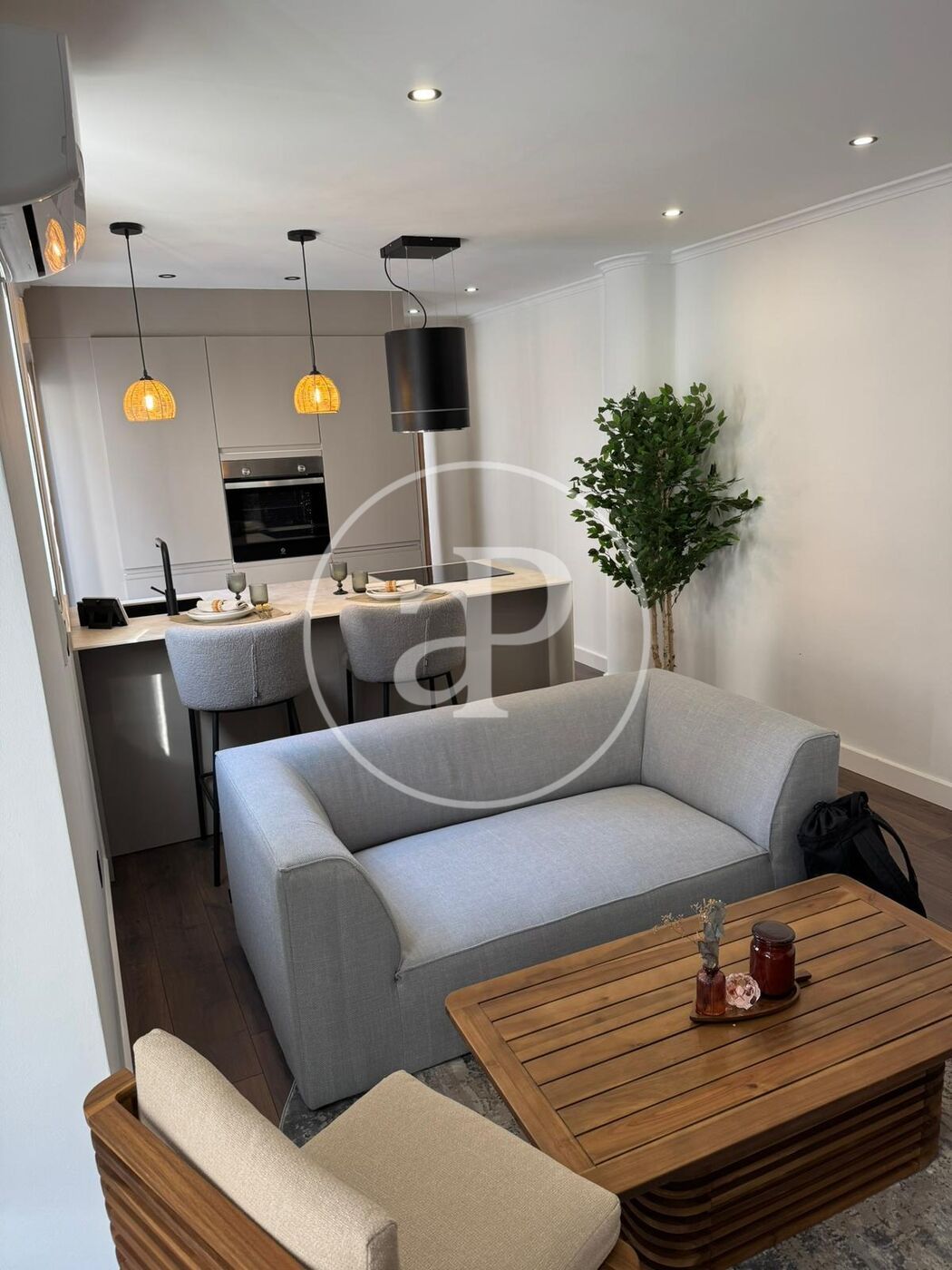 Living room of Flat to rent in  Valencia Capital  with Air Conditioner, Heating and Terrace