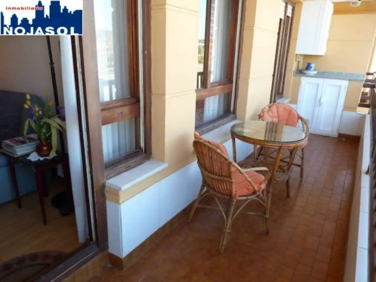 Balcony of Flat for rent in Noja  with Heating, Terrace and Furnished