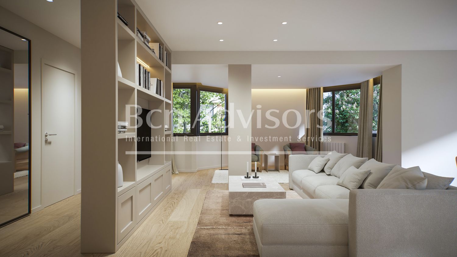 Sala de estar de Piso en venta en  Barcelona Capital con Aire acondicionado, Calefacción y Parquet
