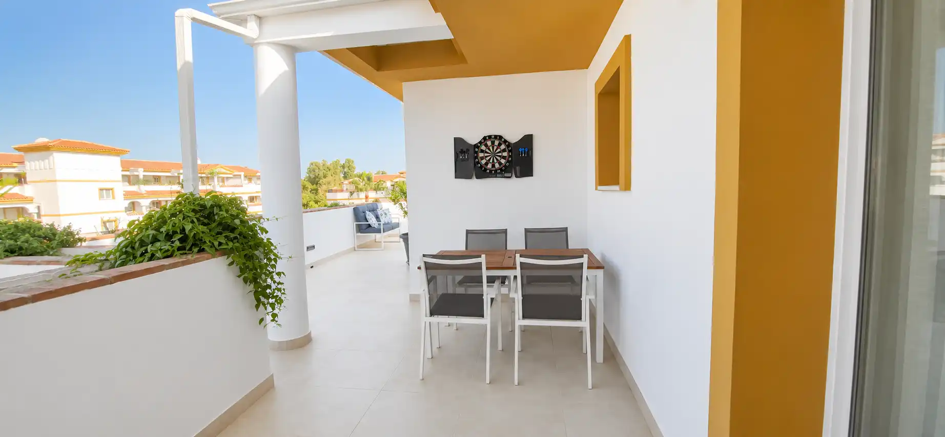Terraza de Apartamento de alquiler en Mijas con Aire acondicionado, Calefacción y Terraza