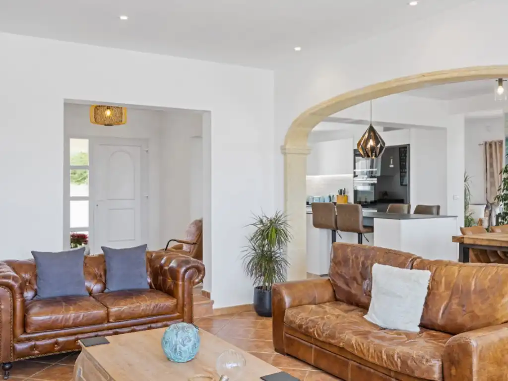Sala de estar de Casa o chalet de alquiler en Jávea / Xàbia con Aire acondicionado, Jardín privado y Piscina