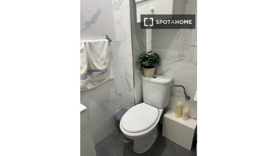 Bathroom of Flat to rent in  Madrid Capital  with Air Conditioner, Heating and Furnished