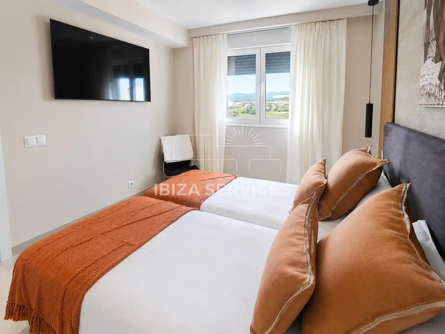 Bedroom of Flat for rent in Eivissa  with Air Conditioner, Private garden and Swimming Pool
