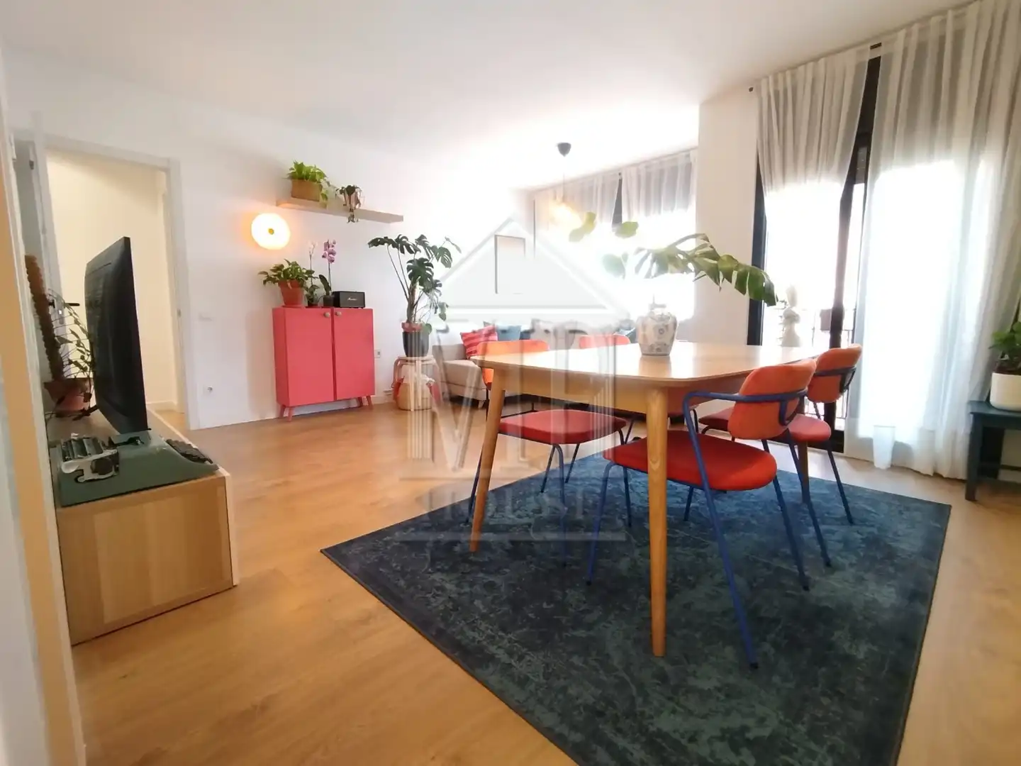 Sala de estar de Piso en venta en Badalona con Aire acondicionado, Calefacción y Parquet