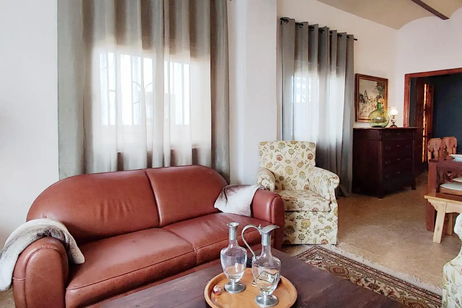 Sala de estar de Finca rústica en venta en Bolbaite con Terraza y Amueblado