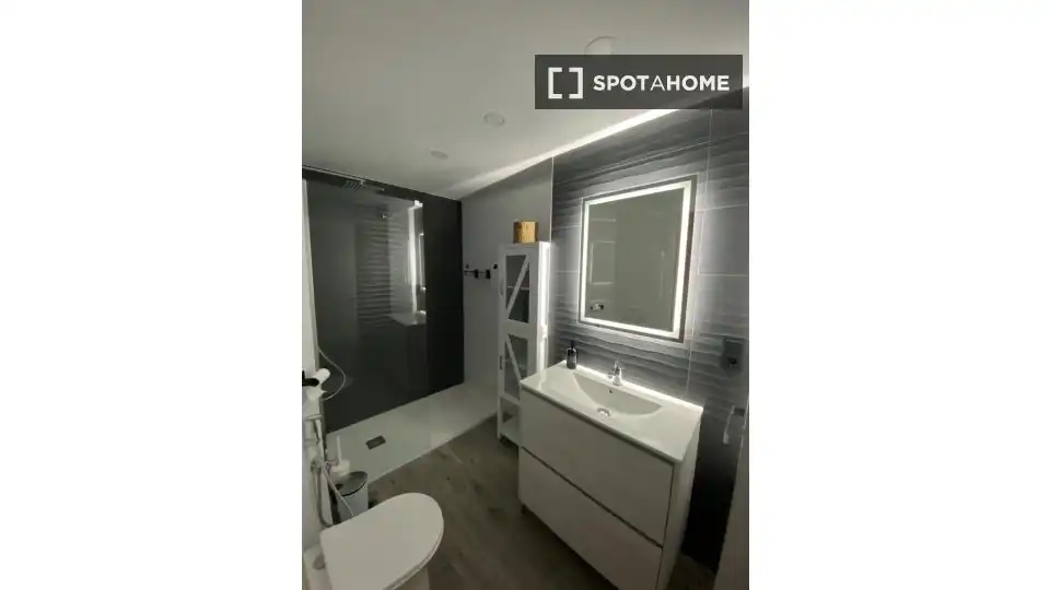 Bathroom of Apartments for share in Valencia  with Air Conditioner, Terrace and Furnished