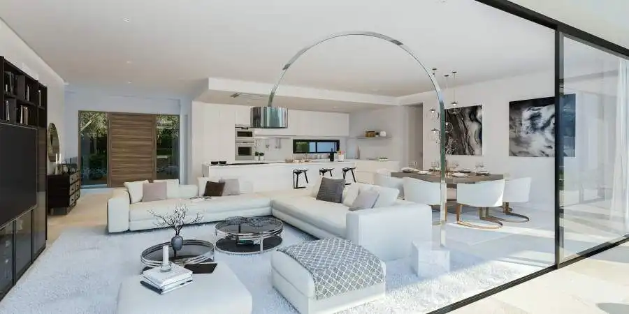Sala d'estar de Casa o xalet de lloguer en Marbella amb Aire condicionat, Calefacció i Jardí privat