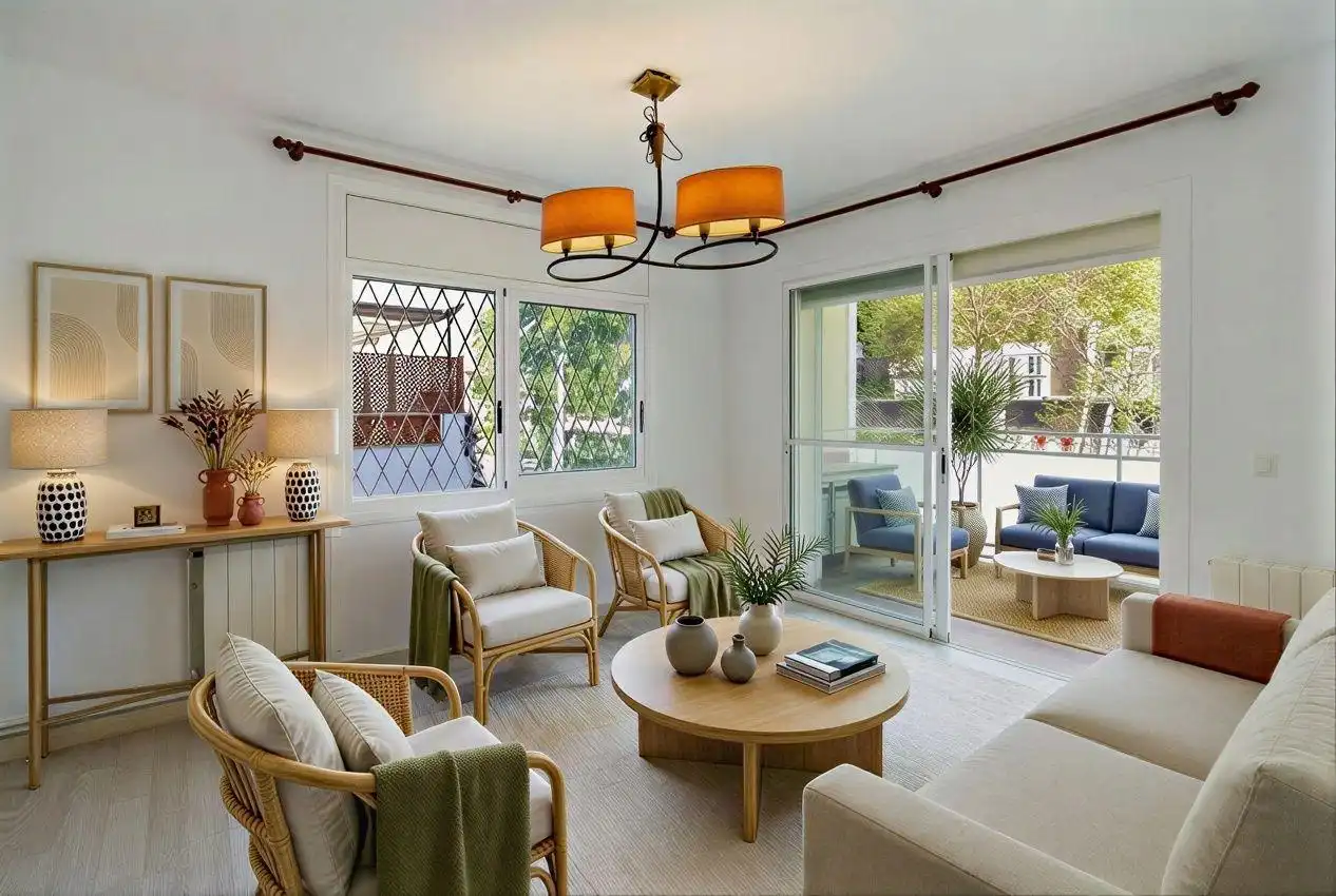 Wohnzimmer von Wohnung zum Verkauf in Castelldefels mit Klimaanlage, Heizung und Terrasse