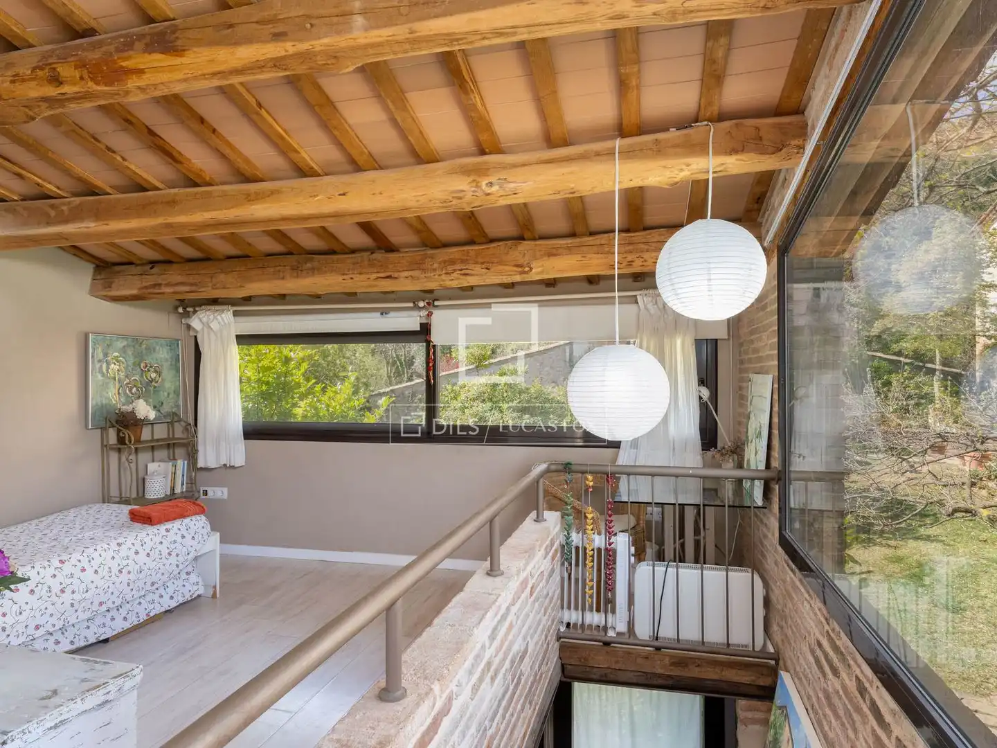 Balcony of Country homes for sale in Anglès  with Air Conditioner, Private garden and Terrace