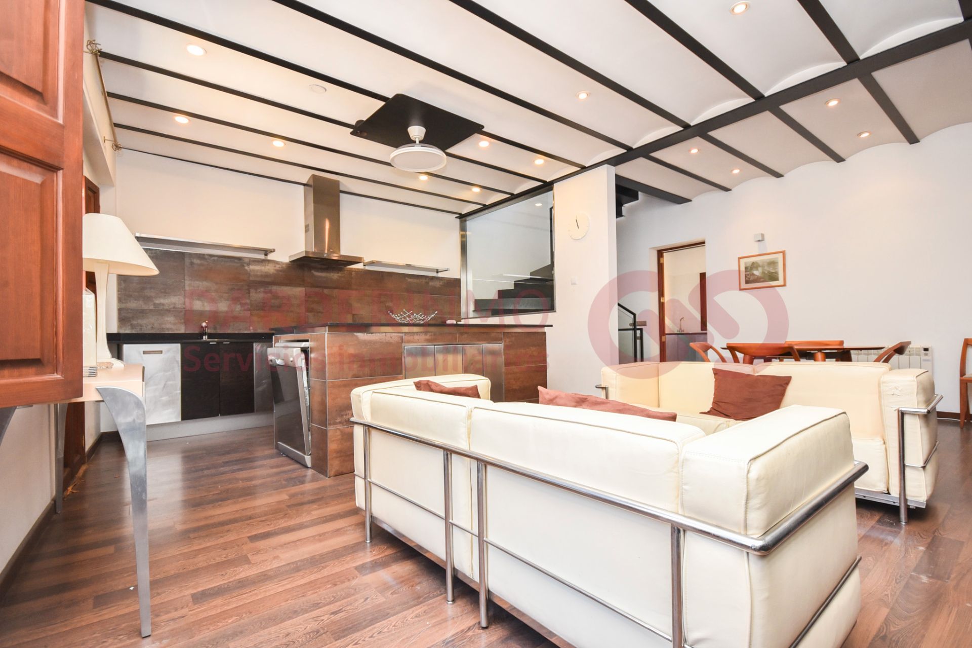 Sala d'estar de Dúplex de lloguer en Sa Pobla amb Aire condicionat, Terrassa i Moblat