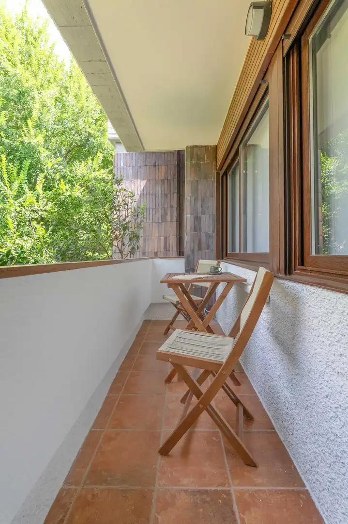 Terraza de Apartamento de alquiler en Madrid con Aire acondicionado, Calefacción y Piscina