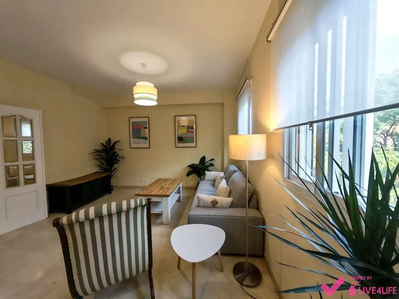 Wohnzimmer von Maisonette zur Miete in Sevilla mit Klimaanlage, Terrasse und Möbliert
