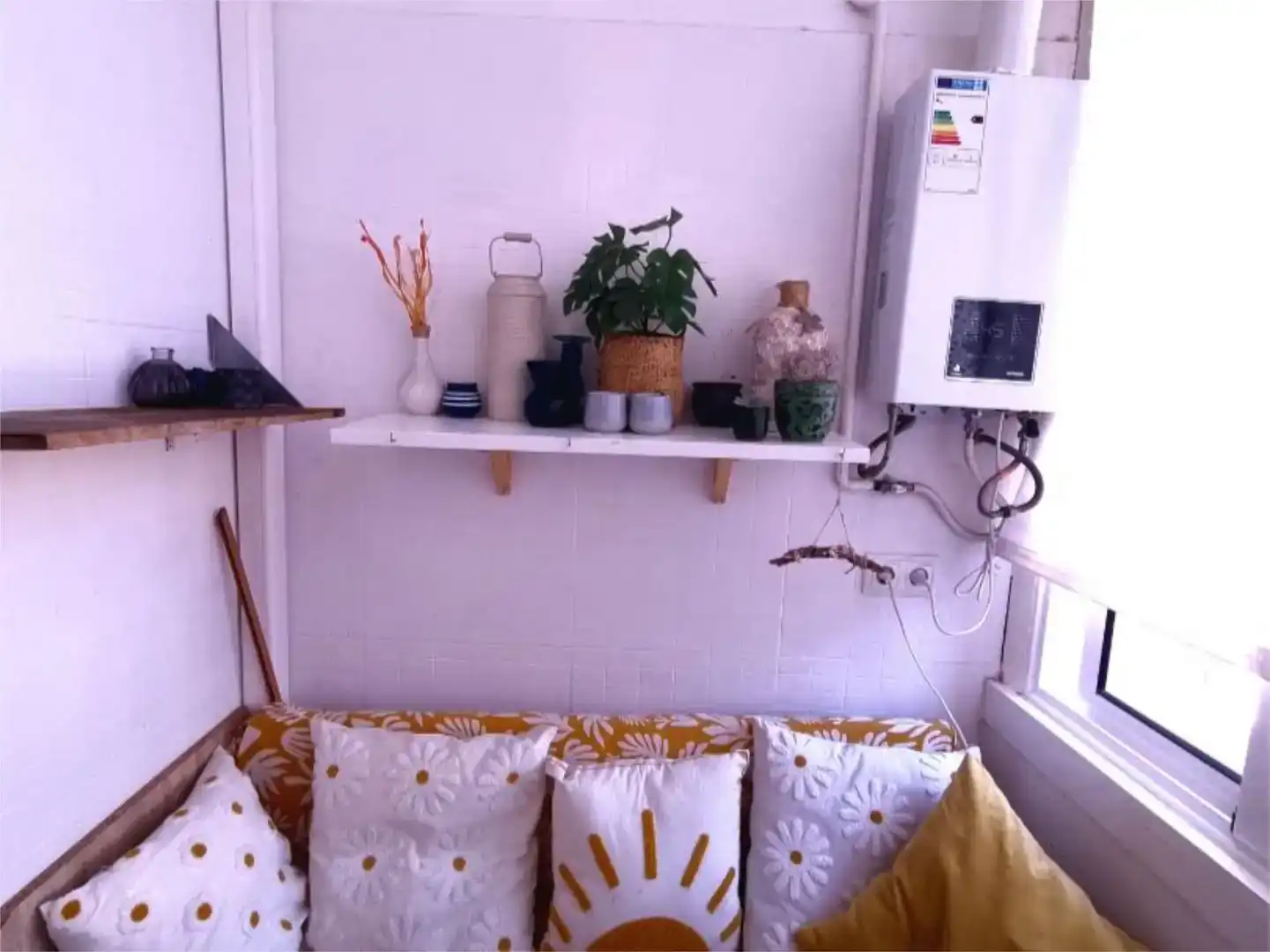 Terrassa de Apartament per a compartir en Barcelona amb Aire condicionat, Jardí privat i Parquet