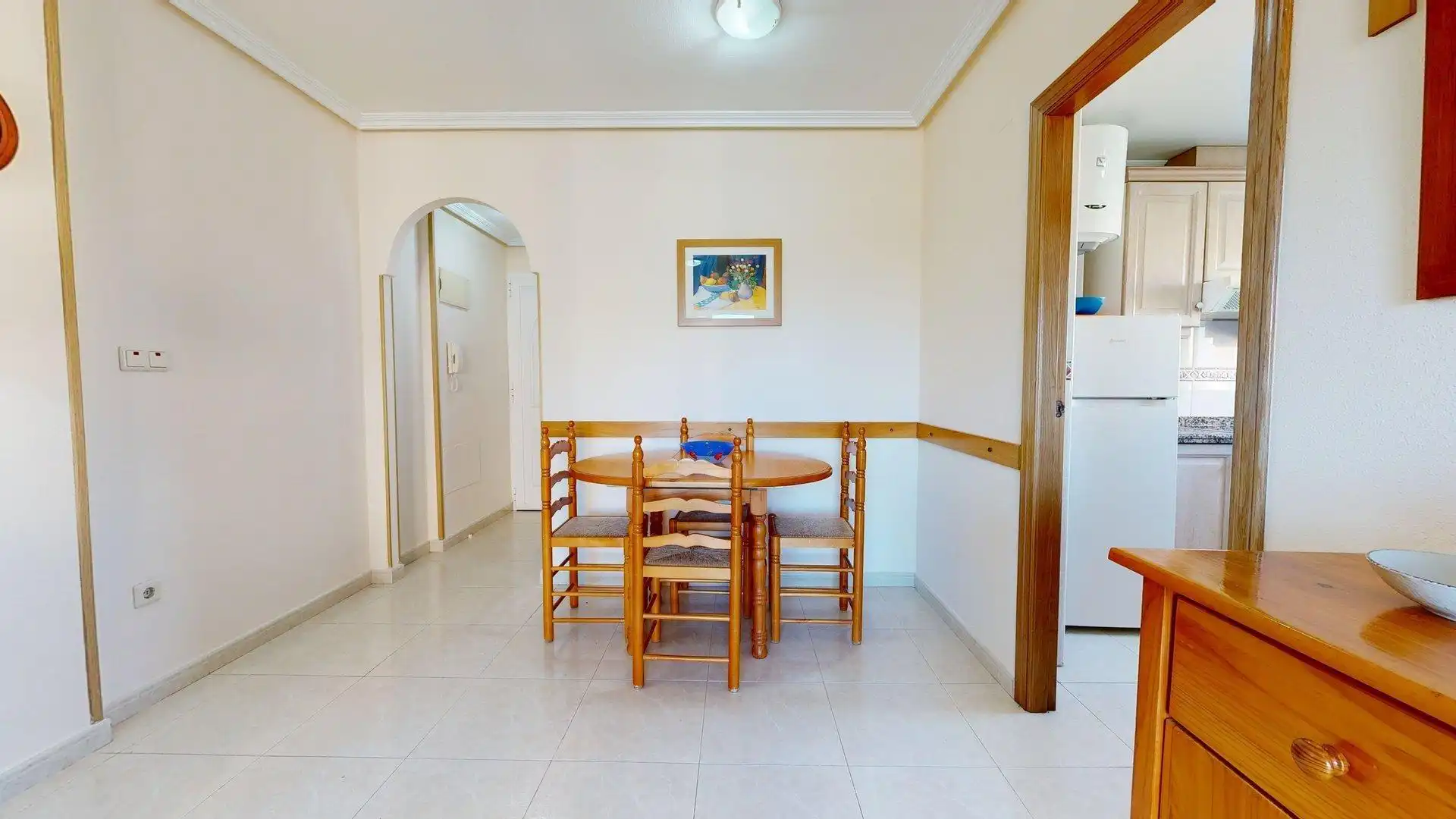 Menjador de Apartament en venda en Elche / Elx amb Aire condicionat, Terrassa i Moblat