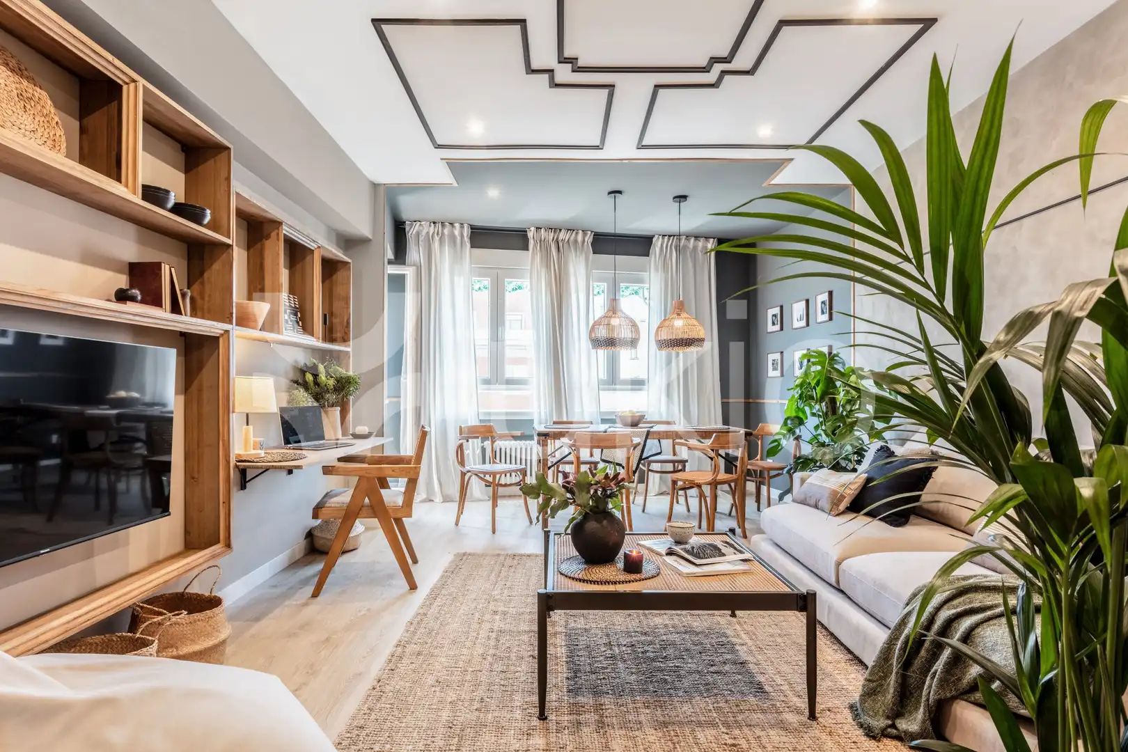 Sala d'estar de Apartament de lloguer en Madrid amb Aire condicionat, Calefacció i Moblat