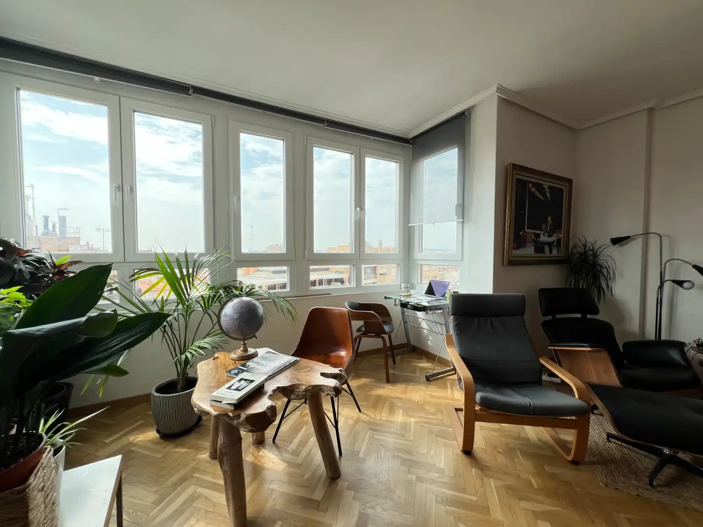 Living room of Flat for sale in Zaragoza  with Air Conditioner, Heating and Parquet flooring
