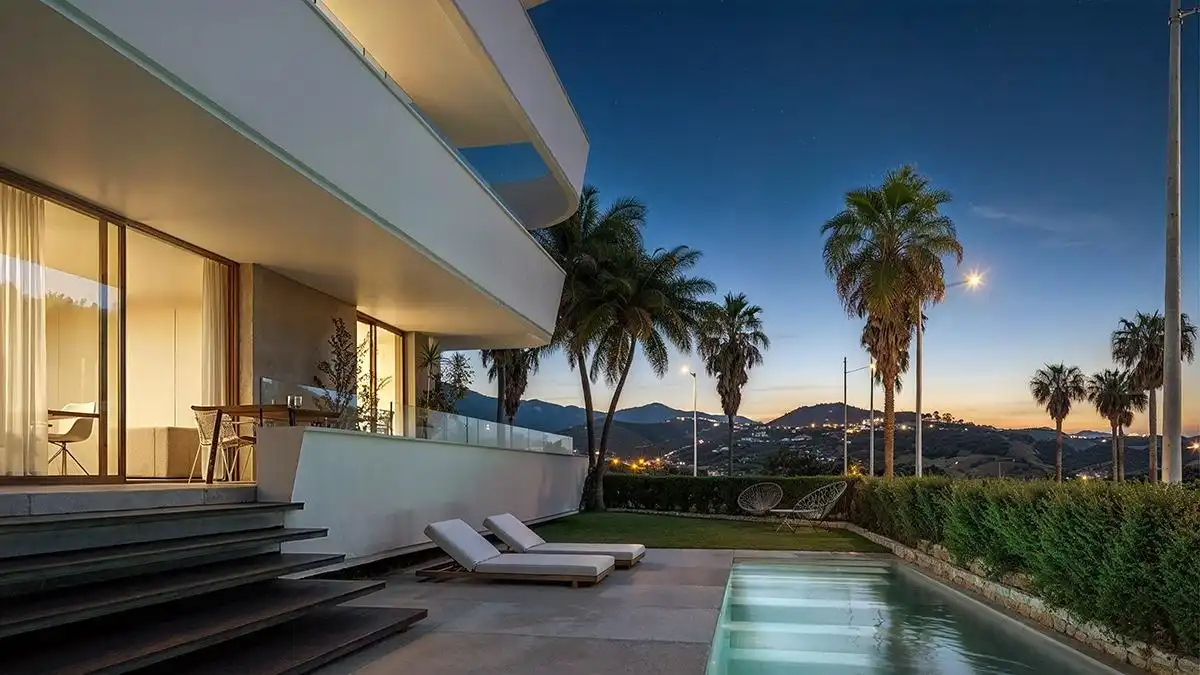 Terrasse von Wohnungen zum Verkauf in Estepona mit Klimaanlage, Terrasse und Abstellraum
