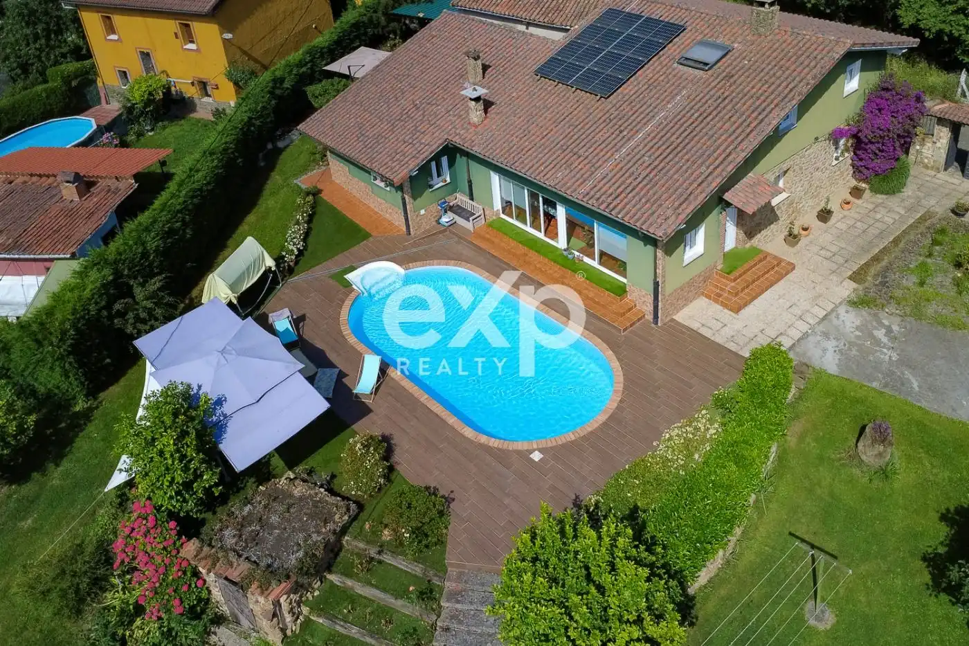 Swimming pool of Houses for sale in Langreo  with Heating, Private garden and Swimming Pool