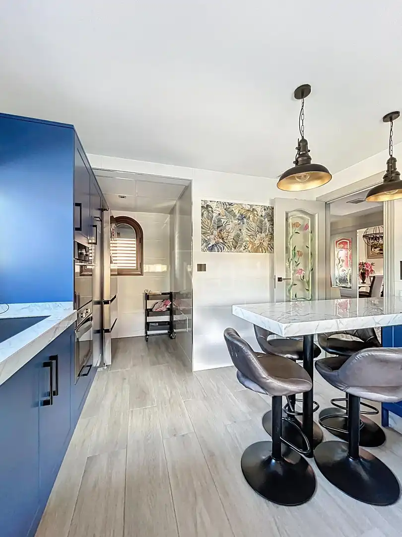 Cocina de Casa o chalet en venta en Vegas del Genil con Aire acondicionado, Jardín privado y Terraza