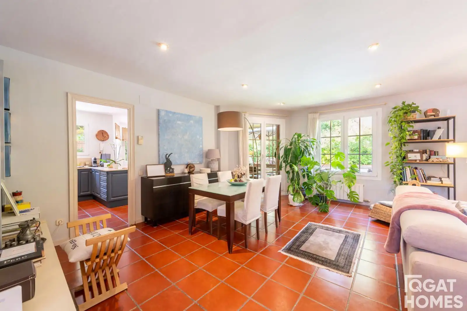 Dining room of Houses for sale in Sant Cugat del Vallès  with Heating, Terrace and Storage room