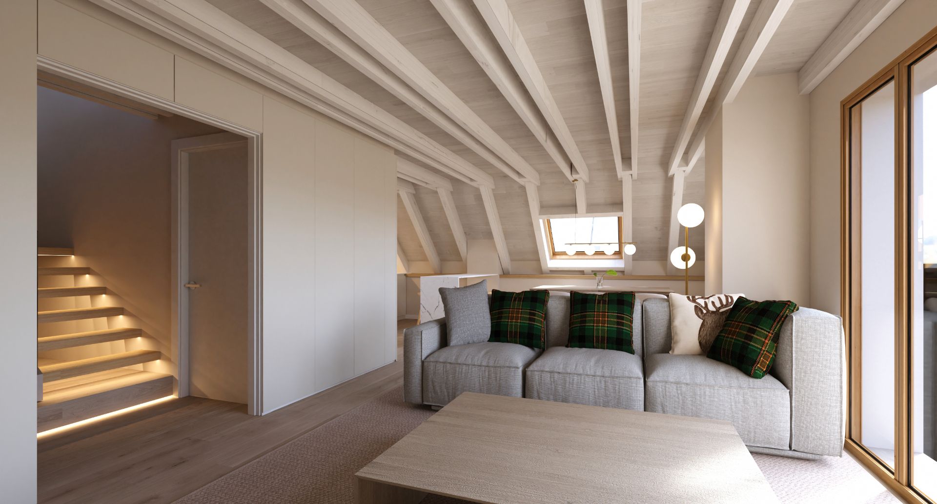 Sala d'estar de Àtic en venda en Vielha e Mijaran amb Aire condicionat, Calefacció i Parquet