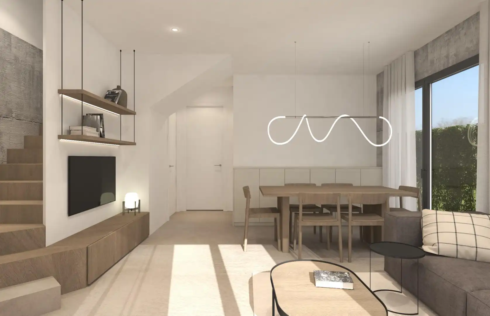 Sala de estar de Casa adosada en venta en Navata con Calefacción, Jardín privado y Parquet