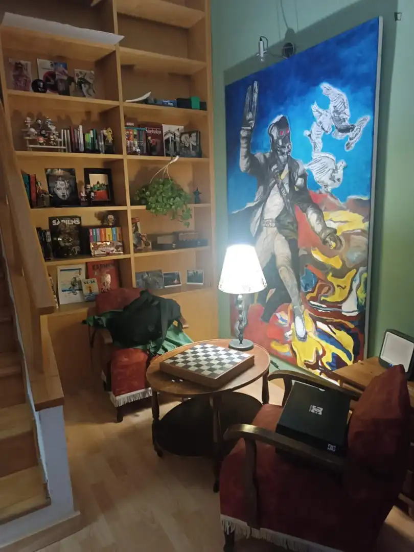 Sala d'estar de Apartament per a compartir en Cerdanyola del Vallès amb Calefacció, Moblat i Rentadora