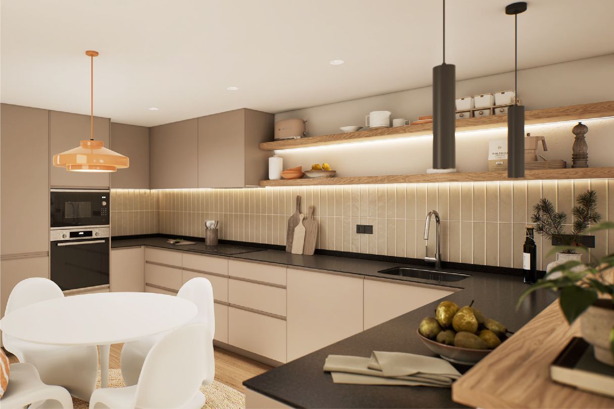 Cuina de Pis en venda en Girona Capital amb Aire condicionat, Calefacció i Terrassa