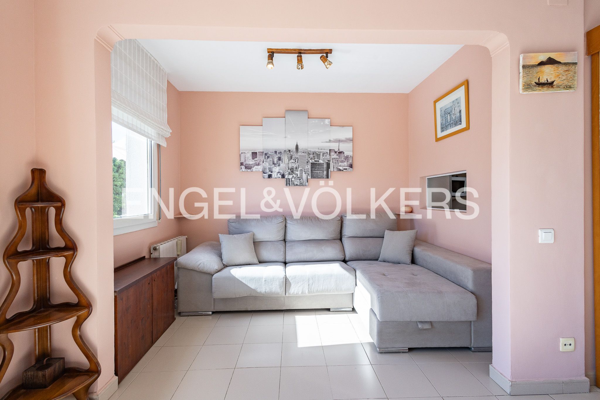 Sala d'estar de Apartament en venda en Sitges amb Aire condicionat, Calefacció i Terrassa