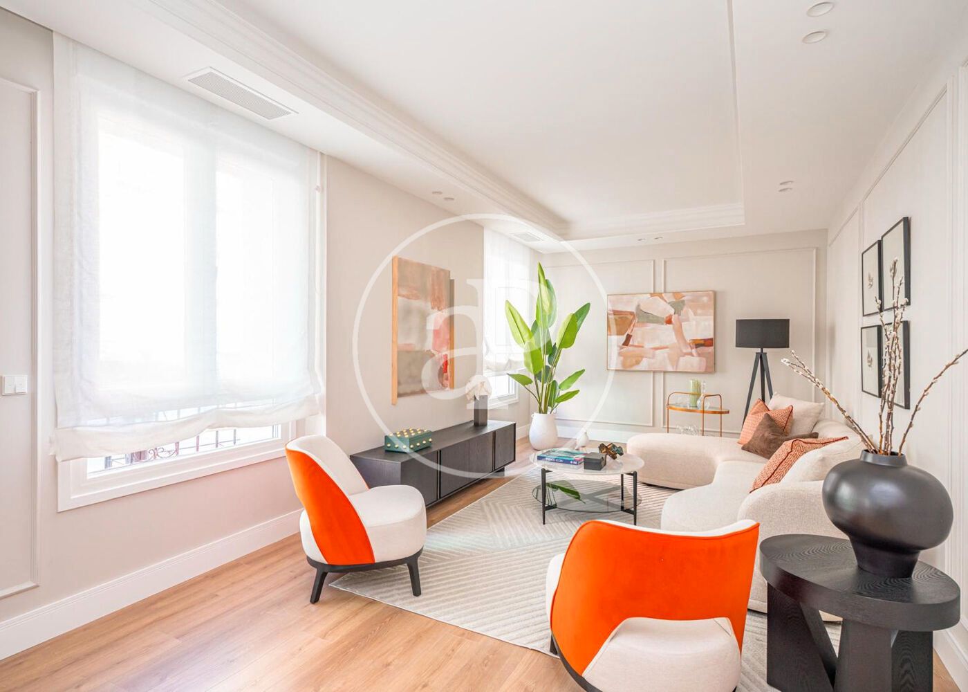 Sala de estar de Piso en venta en  Madrid Capital con Aire acondicionado y Calefacción