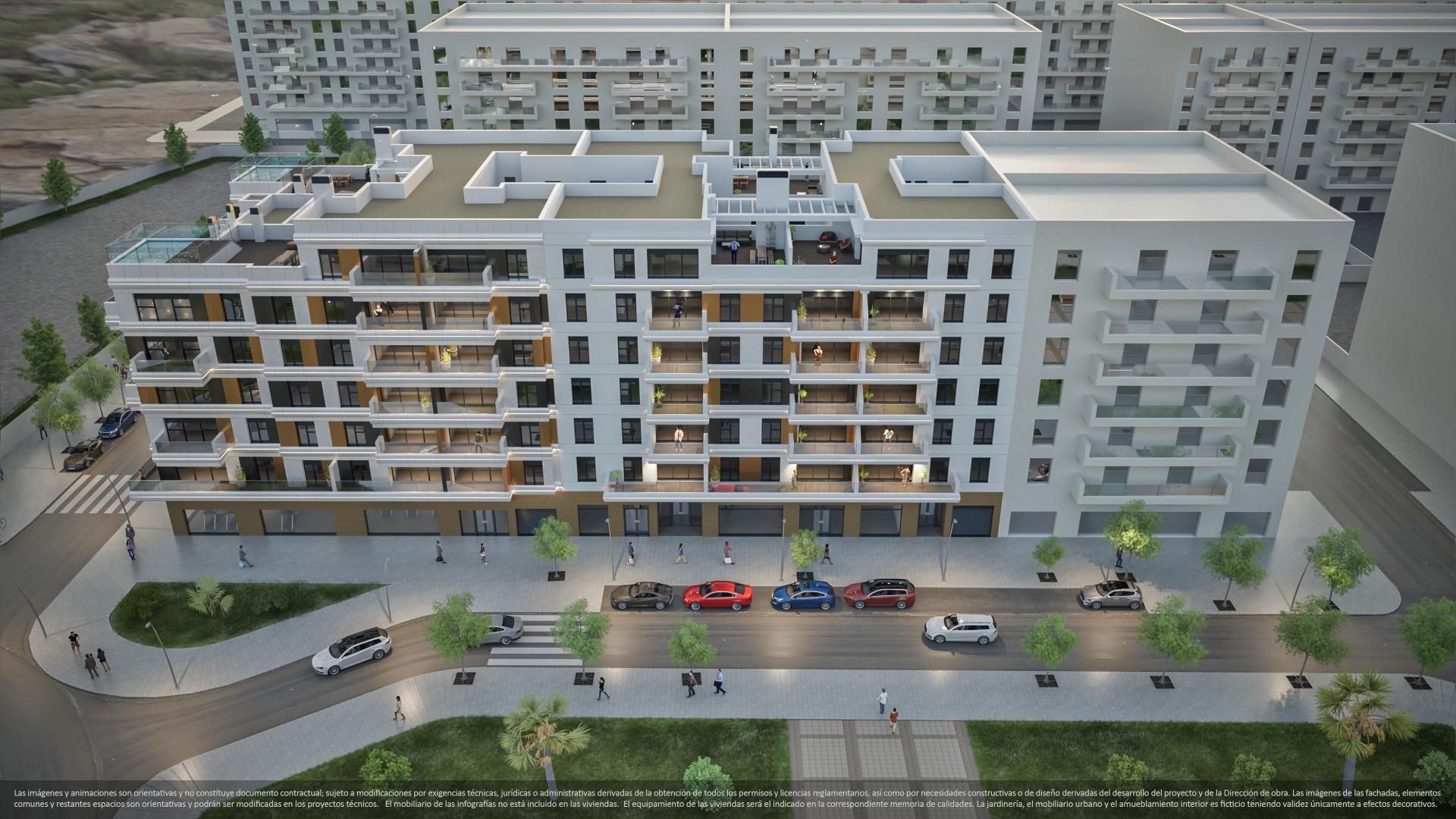 Außenansicht von Wohnung zum Verkauf in Badajoz Capital mit Klimaanlage, Privatgarten und Terrasse