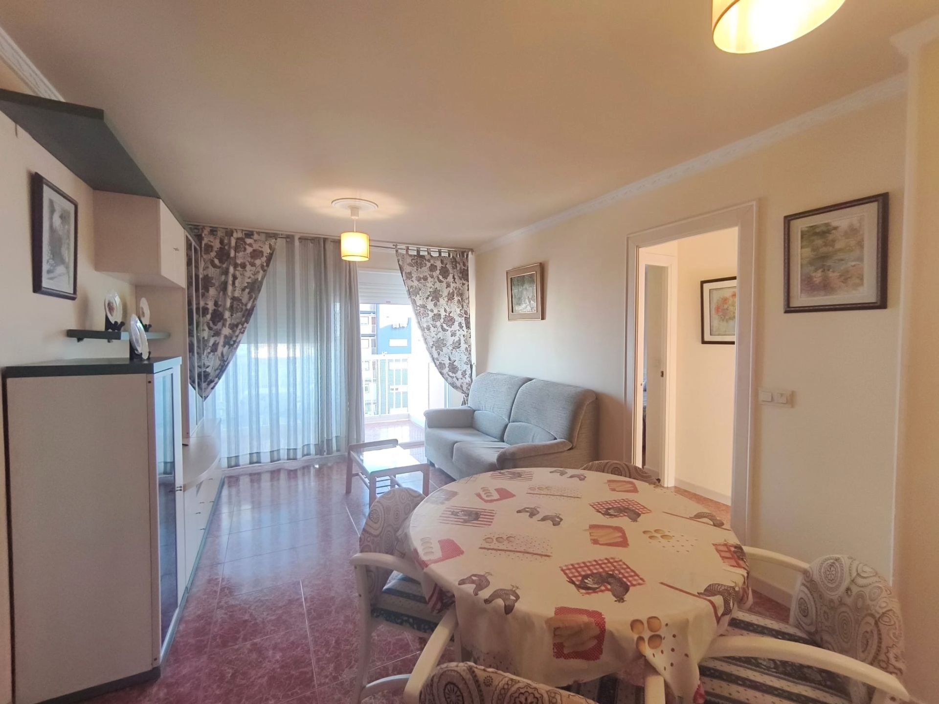 Sala d'estar de Pis en venda en La Pobla de Farnals amb Terrassa, Moblat i Balcó