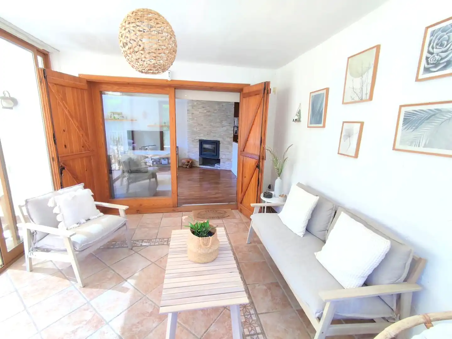 Sala d'estar de Casa o xalet en venda en Puçol amb Aire condicionat, Calefacció i Jardí privat