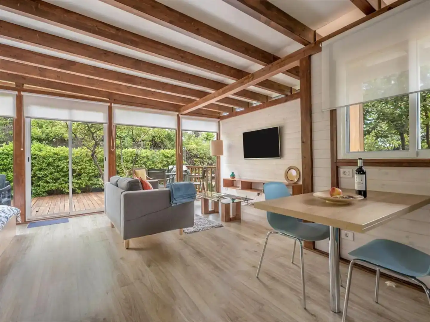 Sala de estar de Estudio de alquiler en La Orotava con Aire acondicionado, Jardín privado y Parquet