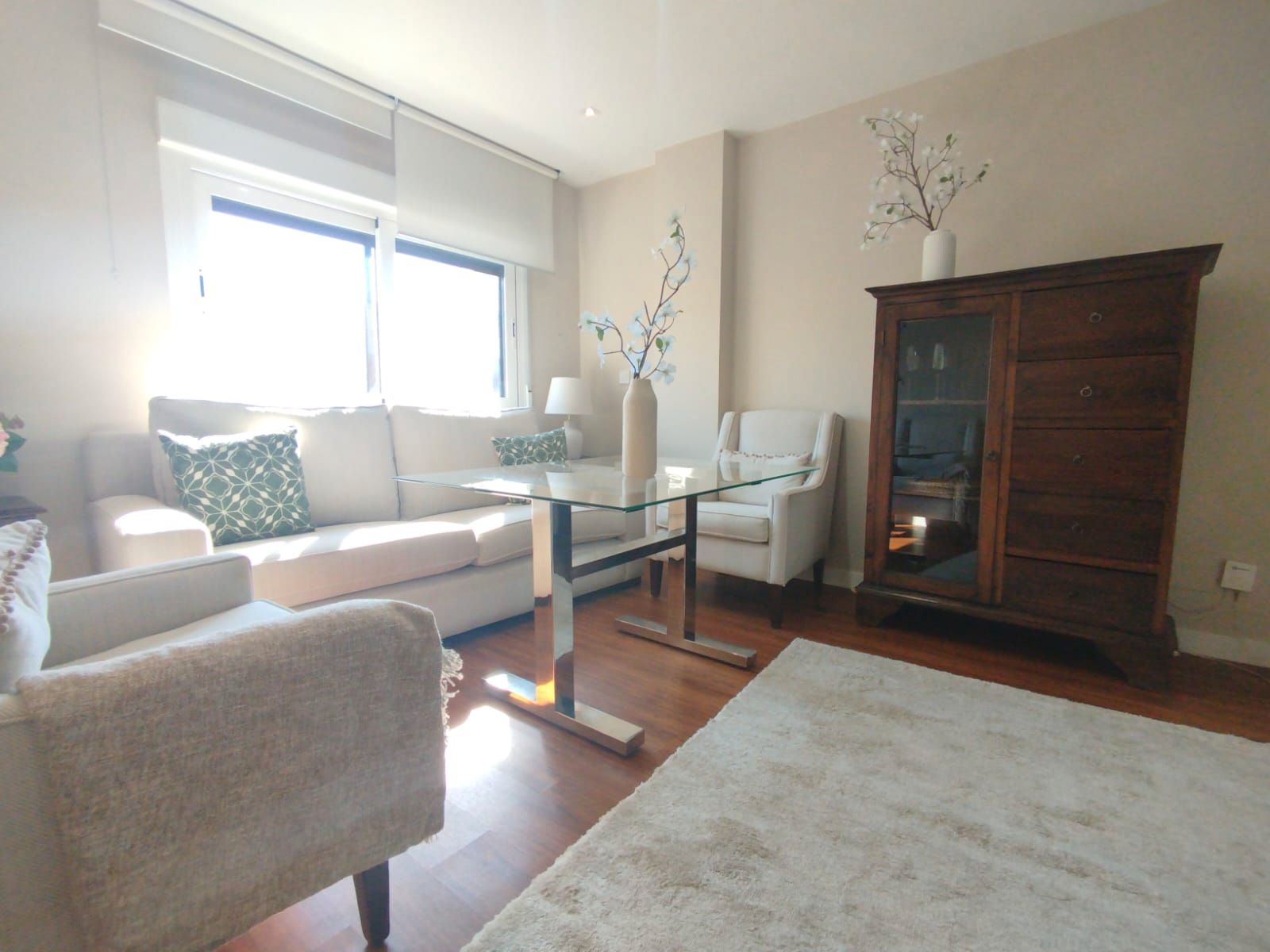 Living room of Apartment to rent in  Madrid Capital  with Air Conditioner, Heating and Furnished