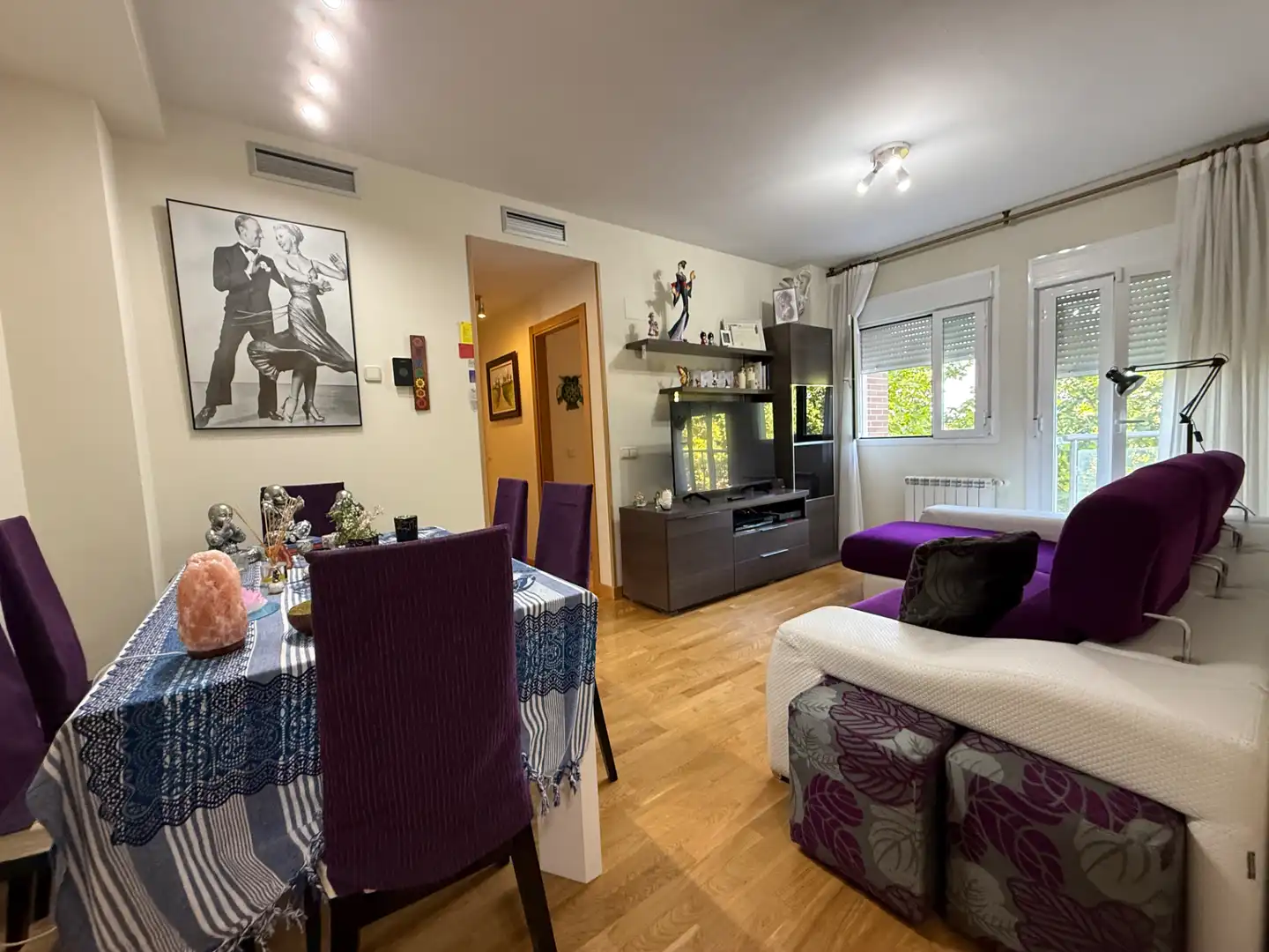 Living room of Flat for sale in Arganda del Rey  with Heating, Parquet flooring and Terrace
