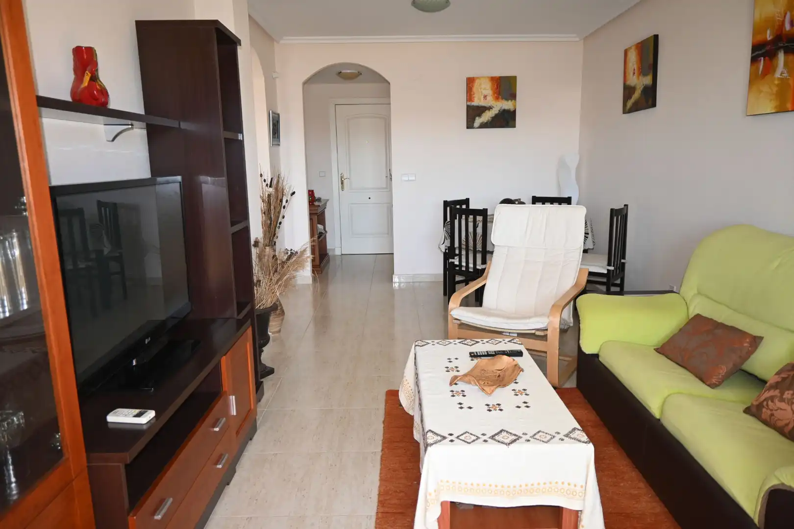Sala de estar de Apartamento en venta en La Manga del Mar Menor con Aire acondicionado, Terraza y Amueblado