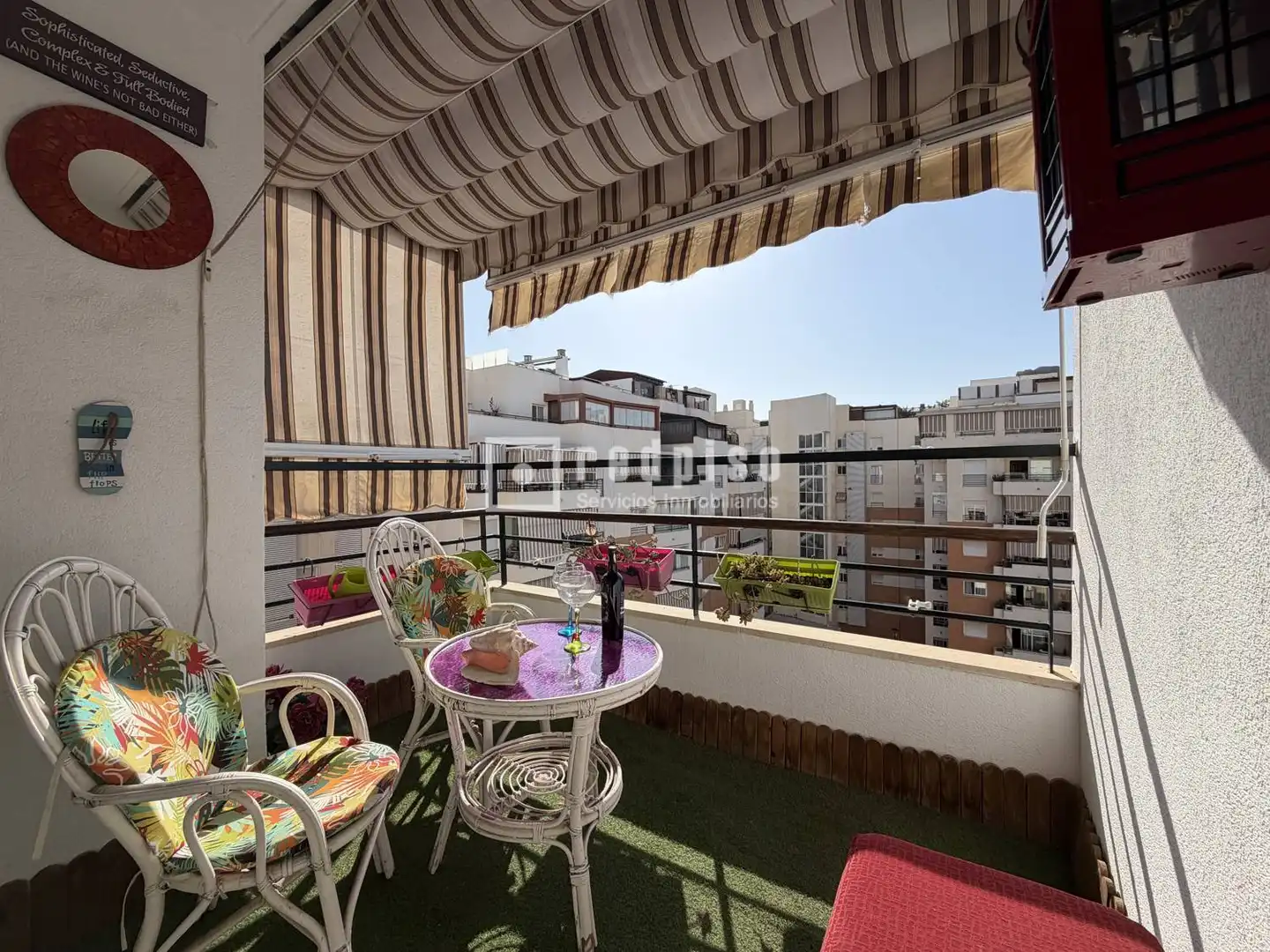 Schlafzimmer von Wohnung zur Miete in Málaga mit Klimaanlage, Heizung und Privatgarten