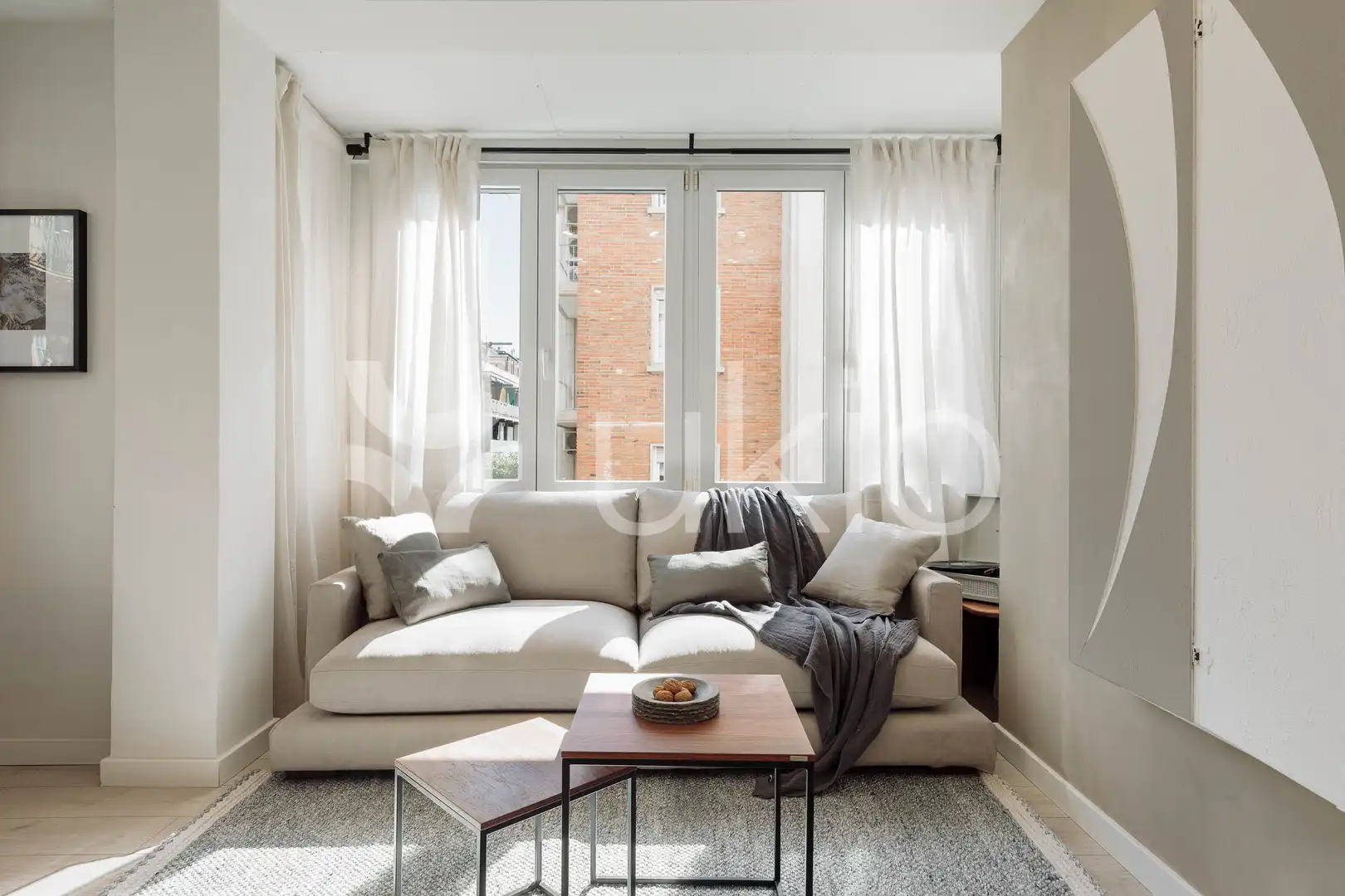 Sala d'estar de Apartament de lloguer en Barcelona amb Aire condicionat, Calefacció i Moblat