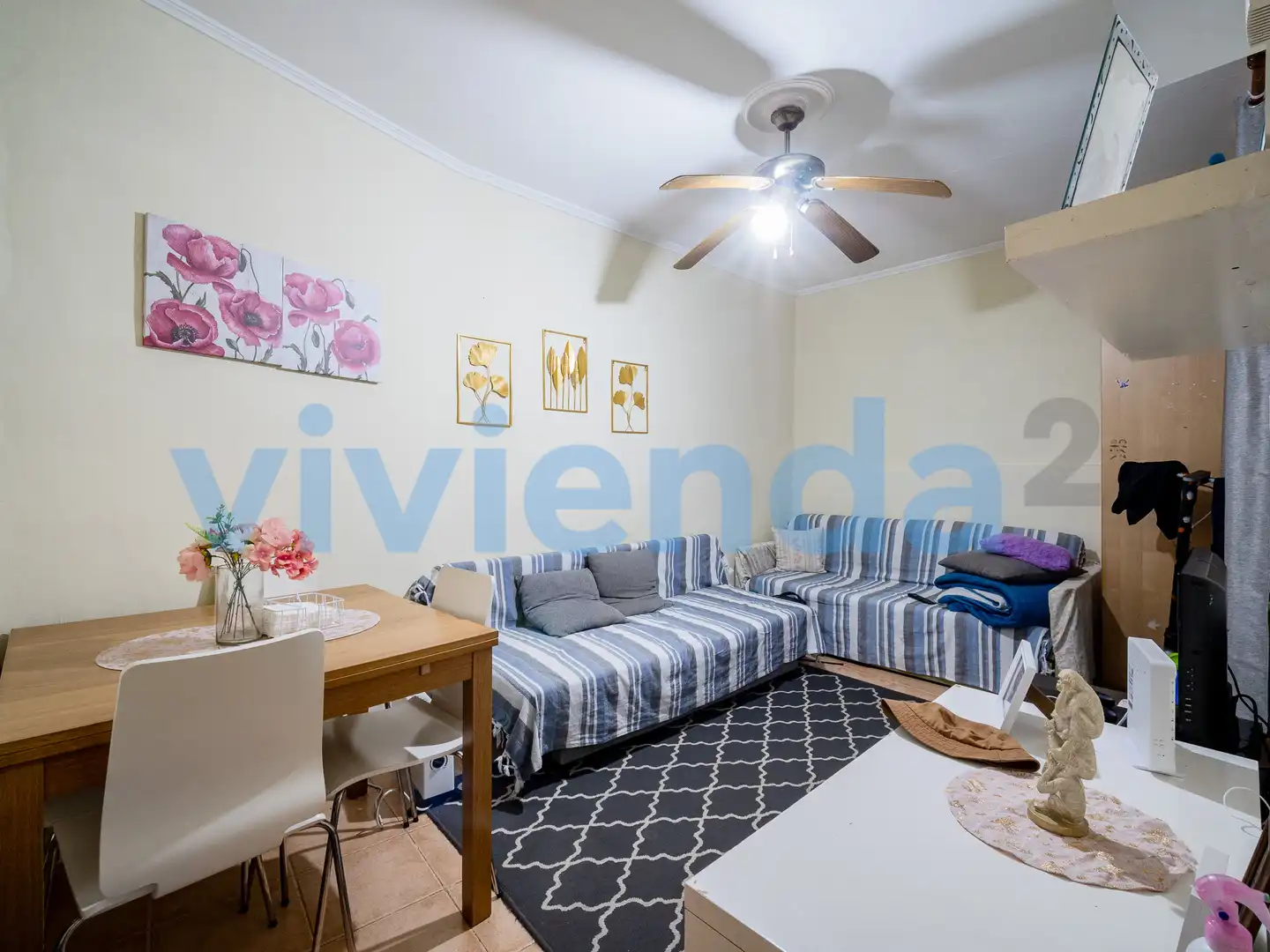 Sala de estar de Piso en venta en  Madrid Capital con Amueblado y Balcón