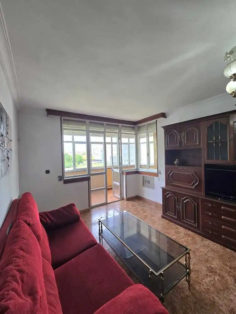 Living room of Flat for sale in Ferrol  with Heating, Terrace and Storage room