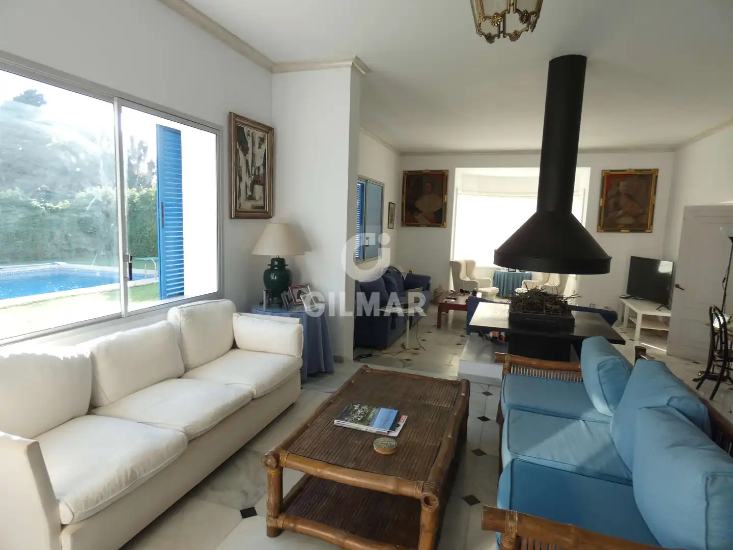 Sala d'estar de Casa o xalet de lloguer en El Puerto de Santa María amb Calefacció, Jardí privat i Piscina