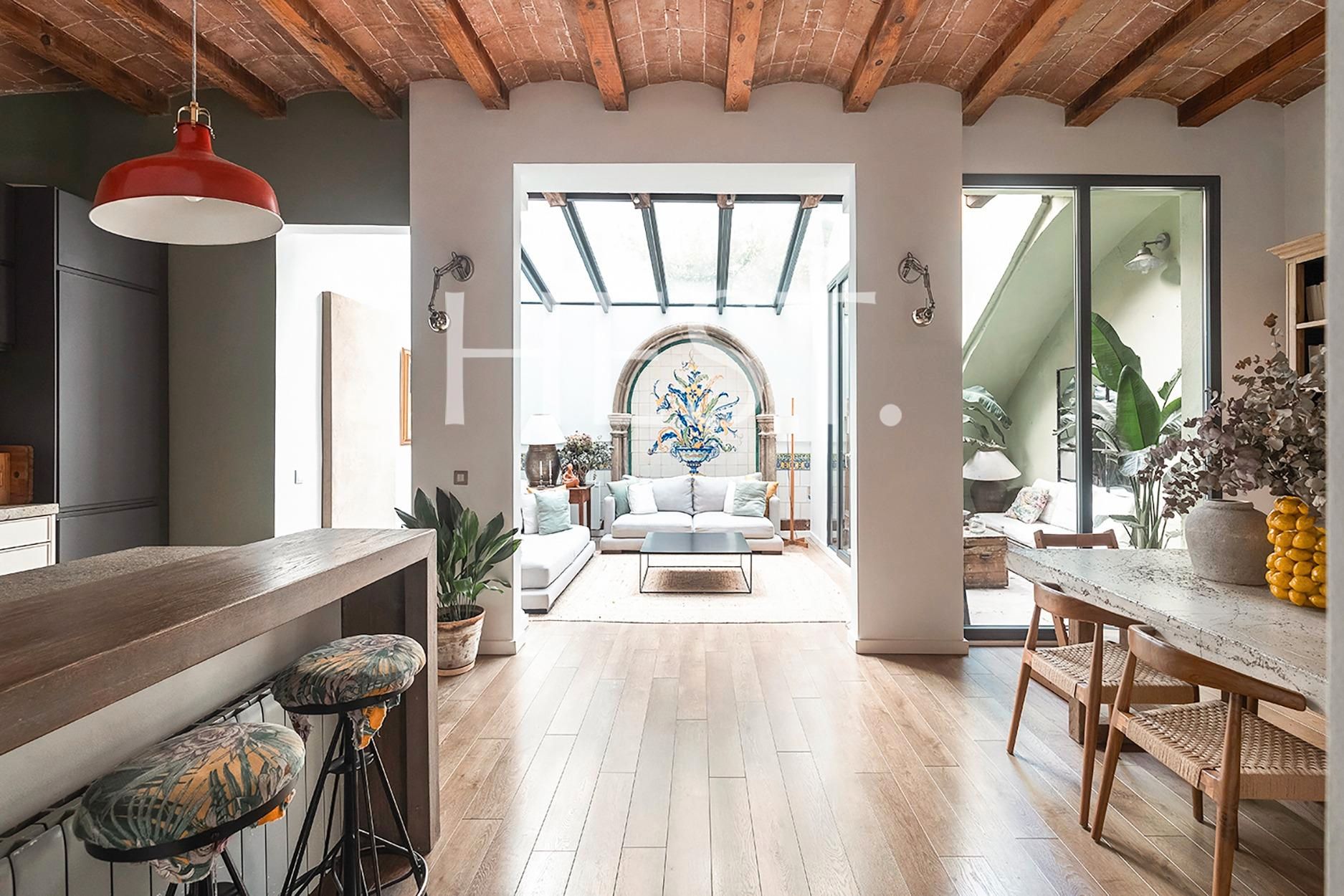 Sala d'estar de Loft en venda en  Barcelona Capital amb Calefacció i Terrassa