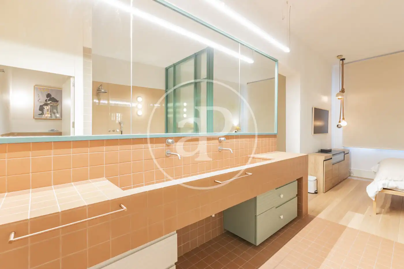 Badezimmer von Wohnung zur Miete in Madrid mit Klimaanlage, Heizung und Privatgarten