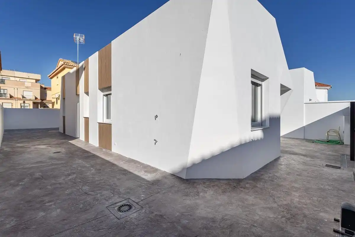 Vista exterior de Casa adosada en venta en Vegas del Genil con Aire acondicionado y Calefacción